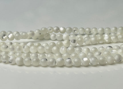 2mm 4mm 6mm 8mm 10mm Smooth Round Natural Mother of Pearl Gemstone Beads Genuine MOP Gemstones Loose Beads 15.5 Inches Strand #4328