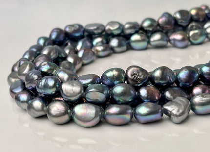8-9x11 mm AA Peacock Rice Nugget Freshwater Pearls, Genuine Peacock Nugget Freshwater Pearls #1327