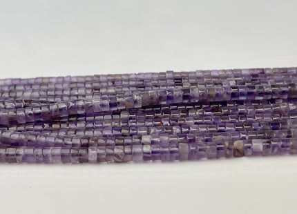 2x4mm Natural Purple Color Amethyst Heishi Rondelle Shape Amethyst Discs Gemstone Loose Beads 15.5 Inches Strand #4336