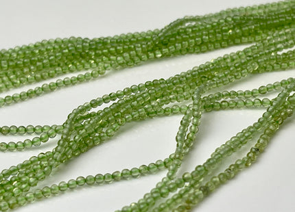 2 mm AAA Natural Color Smooth Round Peridot Gemstone Beads Genuine Natural Green Peridot Beads 15.5 Inches Strand #4335