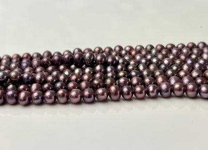4.5-5 mm AA Rare Metalic Purple Color Potato Freshwater Pearl Beads Genuine High Luster Lavender Color Freshwater Potato Pearls #P2387