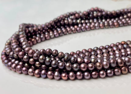 4.5-5 mm AA Rare Metalic Purple Color Potato Freshwater Pearl Beads Genuine High Luster Lavender Color Freshwater Potato Pearls  #P2387