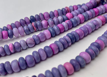5-9 mm Smooth Rondelle Multi Pink and Purple Color Opal Gemstone Beads Genuine Natural Peruvian Opal 8 Inches Strand #4384
