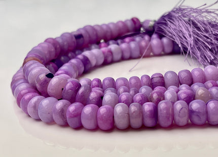 6-9 mm Smooth Rondelle Multi Pink and Purple Color Opal Gemstone Beads Genuine Natural Peruvian Opal 8 Inches Strand #4388