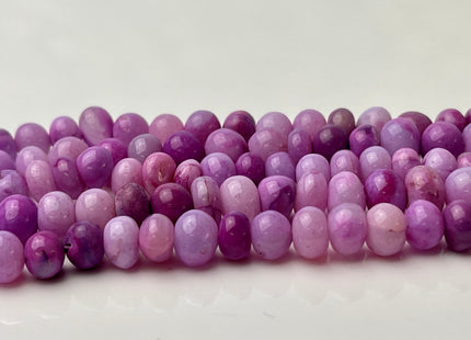 6-9 mm Smooth Rondelle Multi Pink and Purple Color Opal Gemstone Beads Genuine Natural Peruvian Opal 8 Inches Strand #4389