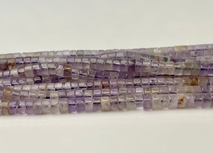 2x4mm Natural Purple Jade Heishi Rondelle Shape Genuine Jade Discs Gemstone Loose Beads 15.5 Inches Strand #4350