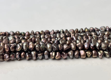 5-6 mm Dark Copper Brown Color Nugget Keshi Freshwater Pearls Genuine Freshwater Keshi Nugget Pearls #1797