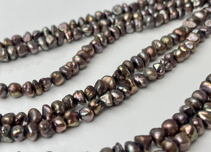 5-6 mm Dark Copper Brown Color Nugget Keshi Freshwater Pearls Genuine Freshwater Keshi Nugget Pearls #1797