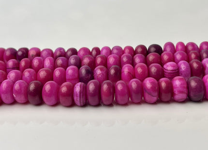 7-10 mm Smooth Rondelle Dark Purple Color Large Hole Opal Gemstone Beads Genuine 1.0mm Hole Natural Peruvian Opal 8 Inches Strand #4359