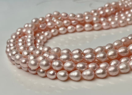 5x7 mm OR 6x8 mm OR 6x9 mm Rice / Oval Freshwater Pearls Baby Pink Color Genuine Freshwater Pearls Beads Baby Pink Color #1181