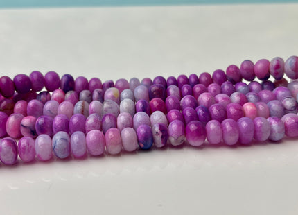 5-10 mm Smooth Rondelle Multi Blue Purple Opal Large Hole Gemstone Beads Hole Size 1.0mm Genuine Peruvian Opal 8 Inches Strand #4369