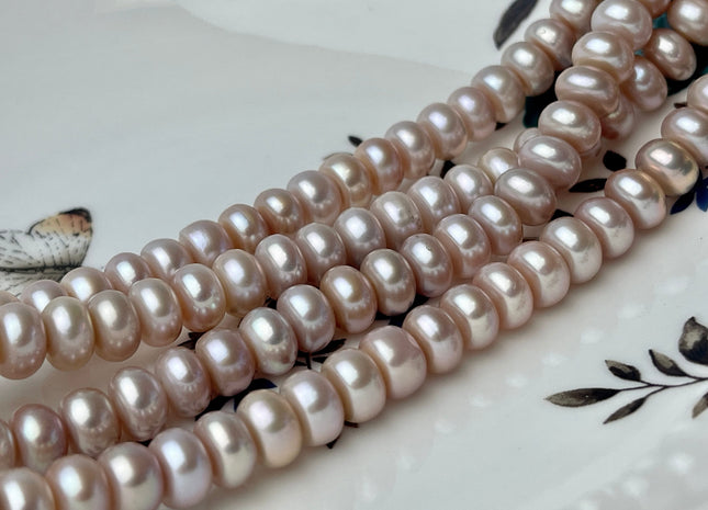 8-9 mm AA Natural Pink Color Round Button Freshwater Pearl Beads Genuine Freshwater Button Pearls #1611