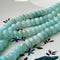 5-12 mm Smooth Rondelle Multi Ice Blue Opal Large Hole Gemstone Beads Hole Size 1.0mm Genuine Peruvian Opal 8 Inches Strand #4378