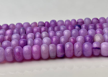 6-9 mm Smooth Rondelle Multi Pink and Purple Color Opal Gemstone Beads Genuine Natural Peruvian Opal 8 Inches Strand #4388
