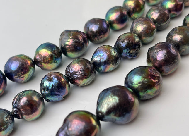 13-16 mm AAA Peacock Baroque Freshwater Pearl Beads Peacock Jumbo Baroque Edison Pearls Rare Peacock Baroque Freshwater Pearls #1479
