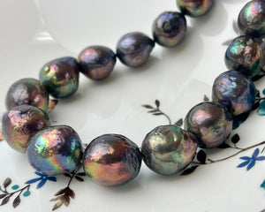 13-16 mm AA Peacock Baroque Freshwater Pearl Beads Peacock Jumbo Baroque Edison Pearls Rare Peacock Baroque Freshwater Pearls #1479