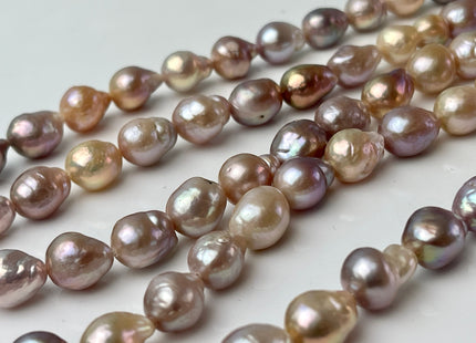 8-9x10-11 mm AA Natural Mixed Dark Mauve Light Pink Color Freshwater Baroque Beads Genuine Natural Baroque Pearls #P2390