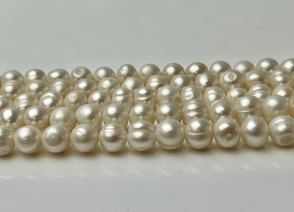 7-10 mm Natural White Potato Freshwater Pearl Beads Genuine Natural Freshwater Potato Pearl Beads #1516