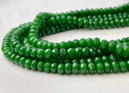 BEST DEAL 4x6 mm Faceted Rondelle Aventurine Green Color Agate Gemstone Beads Genuine Agate Gemstone Loose Beads 14 Inches Strand #2773
