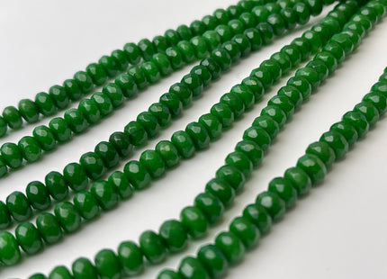 BEST DEAL 4x6 mm Faceted Rondelle Aventurine Green Color Agate Gemstone Beads Genuine Agate Gemstone Loose Beads 14 Inches Strand #2773