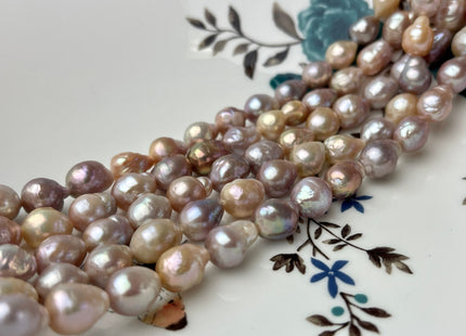 8-9x10-11 mm AA Natural Mixed Dark Mauve Light Pink Color Freshwater Baroque Beads Genuine Natural Baroque Pearls #P2390