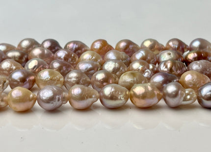 8-9x10-11 mm AA Natural Mixed Dark Mauve Light Pink Color Freshwater Baroque Beads Genuine Natural Baroque Pearls #P2390