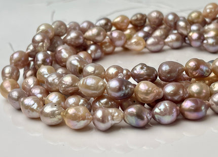 8-9x10-11 mm AA Natural Mixed Dark Mauve Light Pink Color Freshwater Baroque Beads Genuine Natural Baroque Pearls #P2390