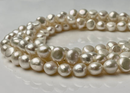 10-12 mm AAA High Quality Potato Nugget Freshwater Pearl Beads Natural White High Luster Genuine Freshwater Pearls #1034