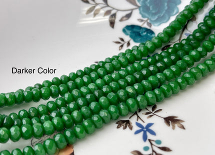 BEST DEAL 4x6 mm Faceted Rondelle Aventurine Green Color Agate Gemstone Beads Genuine Agate Gemstone Loose Beads 14 Inches Strand #2773