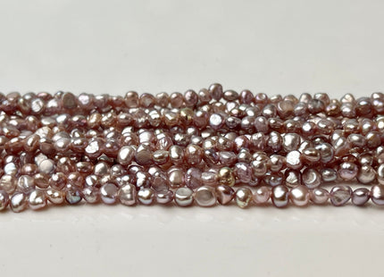 2.5-3x4mm AAA Natural Dark Purple Mauve Pink Potato Nugget Freshwater Seed Pearls Genuine Very Rare High Luster Tiny Nugget #P2408