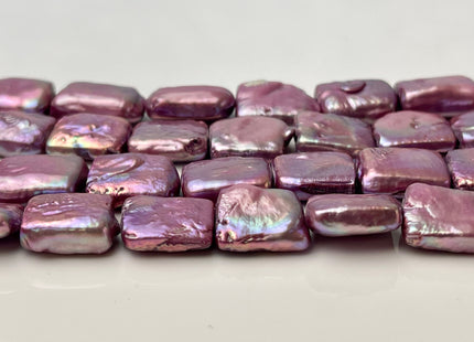 12x15 mm AA Lavender Pink Color Rectangle Coin Freshwater Pearl Beads Genuine Freshwater Pearl 27 Beads #P2403