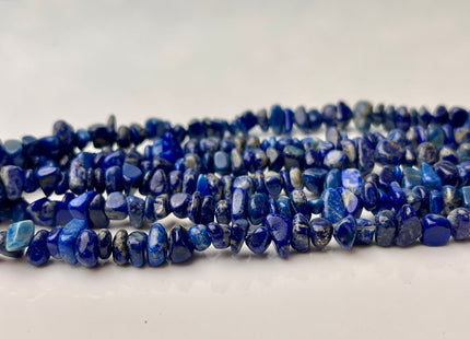 5-8 mm Natural Dark Blue Lapis Gemstone Beads Irregular Chips Shape #4392