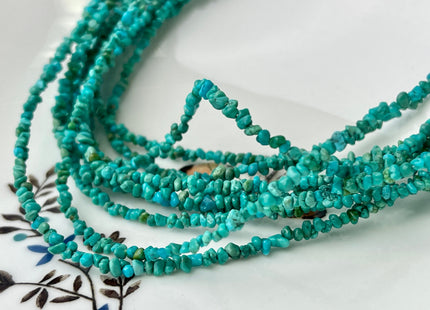 2 mm Tiny Natural Green Turquoise Gemstone Beads Irregular Chips Shape Turquoise Beads 16 Inches Strand #4391