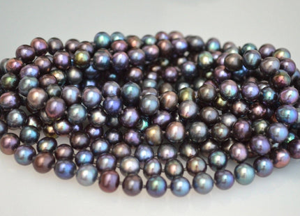 90 inches Genuine 8-8.5mm Peacock Potato Freshwater Pearl Necklace, Bridal Pearl Necklace, Wedding Necklace, Long Pearl Necklace #140