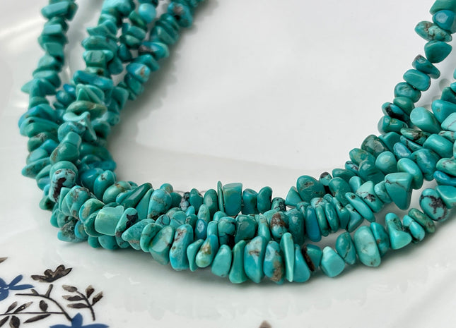 2-5x8-10 mm All Natural Bright Blue Green Turquoise Gemstone Beads Good Quality Small Chips Genuine Natural Turquoise Beads #3006