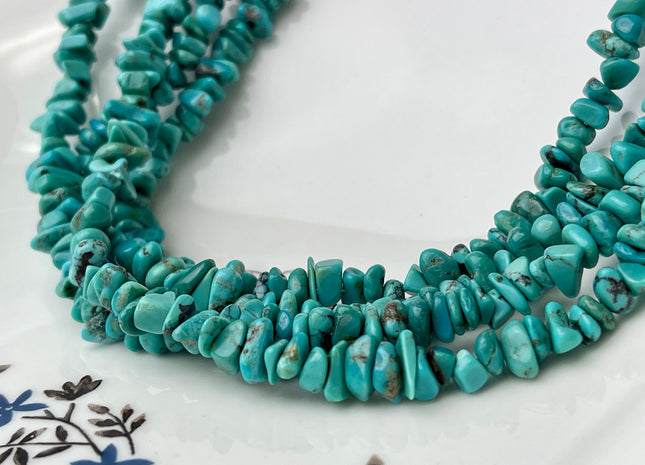 2-5x8-10 mm All Natural Bright Blue Green Turquoise Gemstone Beads Good Quality Small Chips Genuine Natural Turquoise Beads #3006