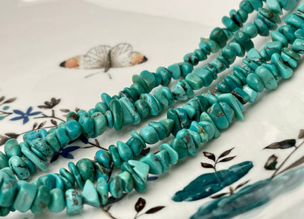 2-5x8-10 mm All Natural Bright Blue Green Turquoise Gemstone Beads Good Quality Small Chips Genuine Natural Turquoise Beads #3006