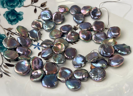 14-15 mm OR 15-16 mm Peacock Cornflake Keshi Freshwater Pearls Genuine High Luster Top Drilled Peacock Keshi Pearls #1495