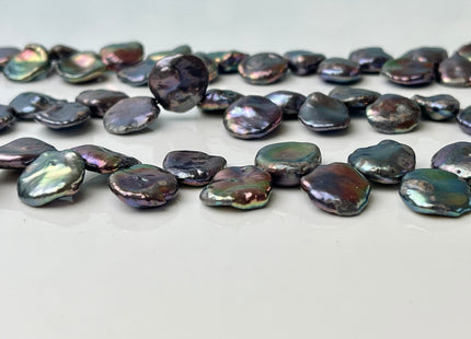 14-15 mm OR 15-16 mm Peacock Cornflake Keshi Freshwater Pearls Genuine High Luster Top Drilled Peacock Keshi Pearls #1495