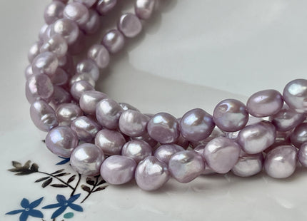 8 mm AA Rare Lilac Color Potato Nugget Freshwater Pearl Beads Genuine High Luster Lavender Color Freshwater Potato Pearls  #P2428