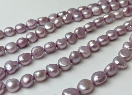 8 mm AA Rare Lilac Color Potato Nugget Freshwater Pearl Beads Genuine High Luster Lavender Color Freshwater Potato Pearls  #P2428