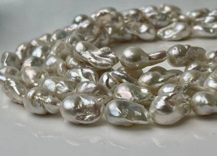 10-11x15-20mm AA Natural White Freshwater Baroque Pearl Genuine High Luster Top Quality Tear Drop Baroque Pearl Beads #P2413