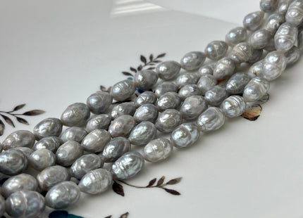 7x10 mm AA Silver Gray Faceted Rice/Oval Freshwater Pearl Beads Limited Edition Genuine Faceted Rice Pearl 36 Beads #P2430