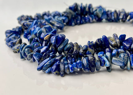 5x10-11 mm Natural Dark Blue Lapis Gemstone Beads Irregular Chips Shape #4394