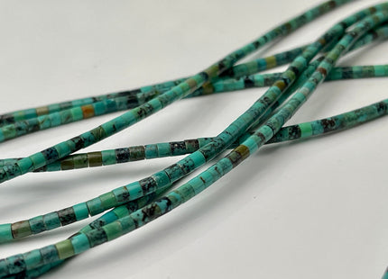 2-2.5mm AAA 100% All Natural Turquoise Heishi Rondelle Shape Genuine Beautiful Natural Color Turquoise Gemstones 16 Inches Strand #4390