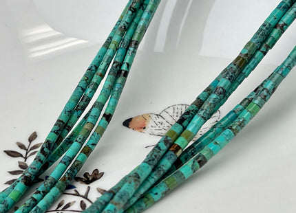 2-2.5mm AAA 100% All Natural Turquoise Heishi Rondelle Shape Genuine Beautiful Natural Color Turquoise Gemstones 16 Inches Strand #4390