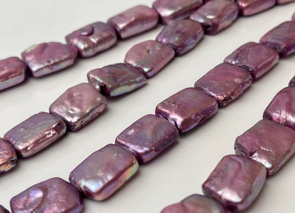 12x15 mm AA Lavender Pink Color Rectangle Coin Freshwater Pearl Beads Genuine Freshwater Pearl 27 Beads #P2403