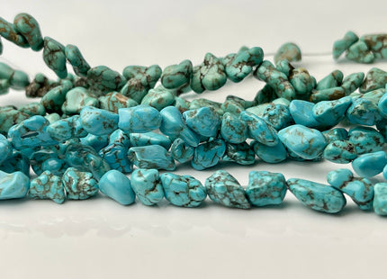 6-7X8-9 mm Irregular Nugget Howlite Turquoise Gemstone Beads Irregular Howlite Gemstone Beads #400