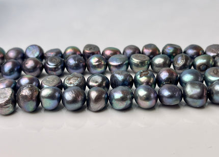 10-11 mm Peacock Color Rice Nugget Freshwater Pearl Beads Genuine Freshwater Pearl Nugget Pearls #297