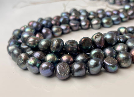 10-11 mm Peacock Color Rice Nugget Freshwater Pearl Beads Genuine Freshwater Pearl Nugget Pearls #297